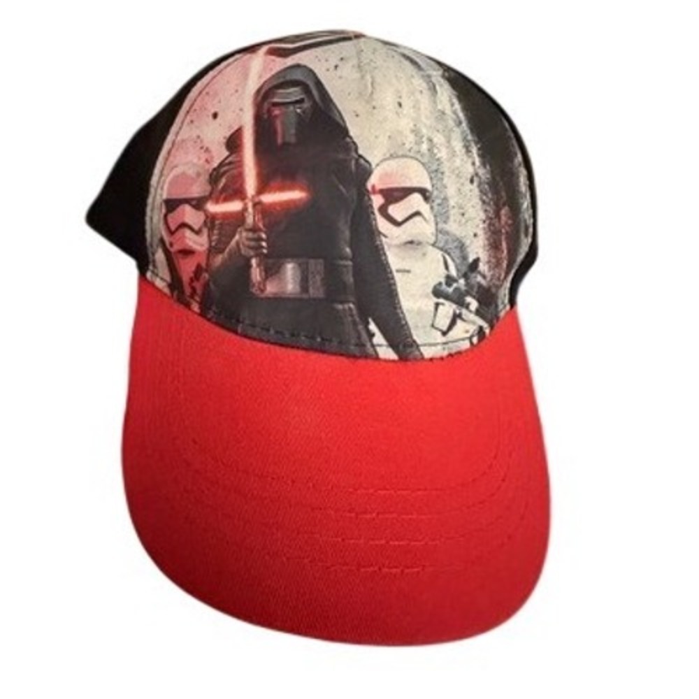 Star Wars Kylo Ren Snapback Hat Boys OS Black Red New The Force Awakens Disney